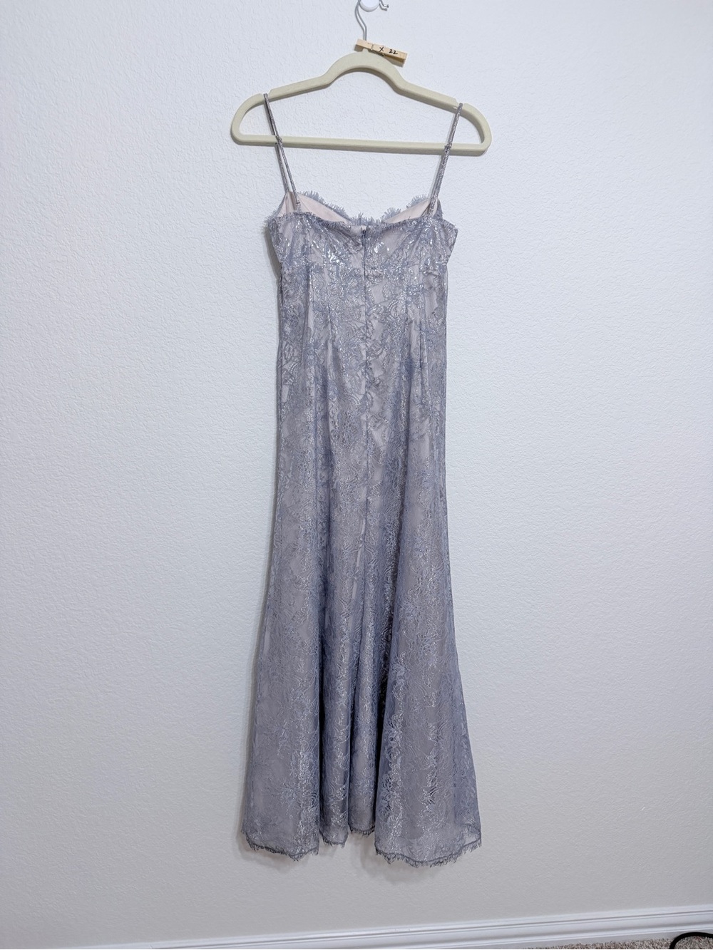 BHLDN Metallic Lace Midi Dress in Purple metallic size XS - Picture 7 of 11